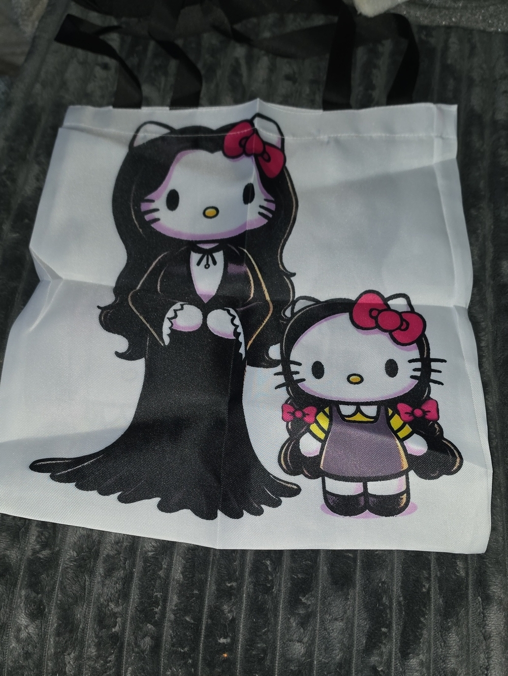 Hello Kitty Wednesday Adams White Tote Bag